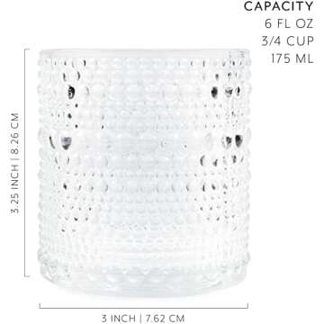 Darware Hobnail Drinking Glasses - Elegant & Versatile Set