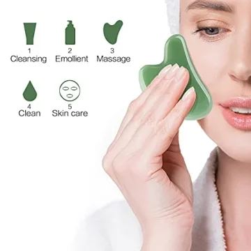 QAZW Natural Jade Gua Sha Facial & Body Massage Tool