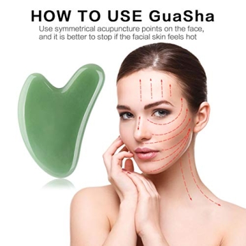 QAZW Natural Jade Gua Sha Facial & Body Massage Tool
