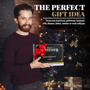 Mixology Bartender Kit - 15 Piece Cocktail Set with Stand