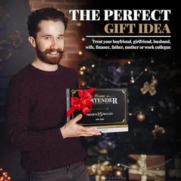 Mixology Bartender Kit - 15 Piece Cocktail Set with Stand