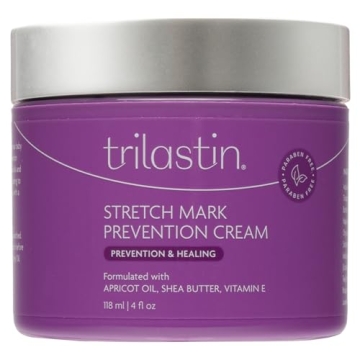 TriLASTIN Maternity Stretch Mark Prevention Cream - Paraben-Free, Hypoallergic, and Safe for Pregnan...