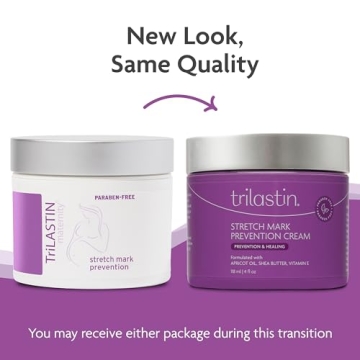 TriLASTIN Maternity Stretch Mark Prevention Cream - Paraben-Free, Hypoallergic, and Safe for Pregnancy - Stretch Mark Cream for Pregnant Women - 4 Oz - Belly Cream for Pregnant Women