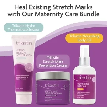 TriLASTIN Maternity Stretch Mark Prevention Cream - Paraben-Free, Hypoallergic, and Safe for Pregnancy - Stretch Mark Cream for Pregnant Women - 4 Oz - Belly Cream for Pregnant Women