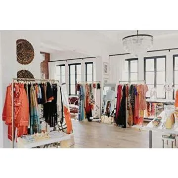 Stylish Industrial Pipe Rolling Clothing Rack with Wheels