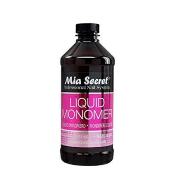16 oz Mia Secret Liquid Monomer - Professional Acrylic Nail Liquid for Acrylic Powder - EMA monomer ...