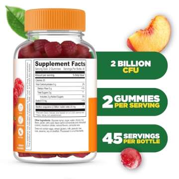 Lifeable Probiotics Gummies | 2 Billion CFU | Great Tasting Probiotic Gummies for Women | Probiotic Gummy for Gut Health and Immune Support | Probiotics for Women and Men | 90 Gummies