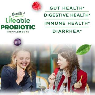 Lifeable Probiotics Gummies | 2 Billion CFU | Great Tasting Probiotic Gummies for Women | Probiotic Gummy for Gut Health and Immune Support | Probiotics for Women and Men | 90 Gummies