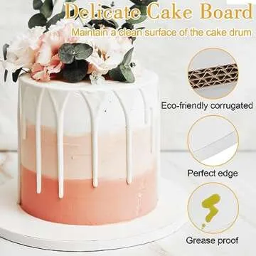 Sudaya Cake Drums - Durable, Greaseproof 12-inch Boards