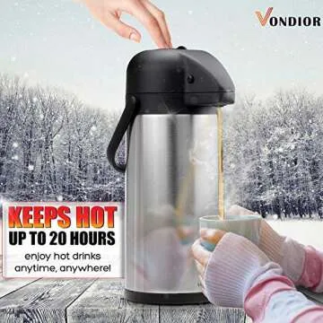 Insulated Coffee Carafe - Keeps Drinks Hot or Cold 20 Hours