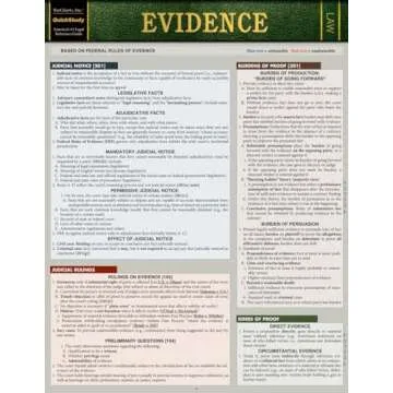 Evidence QuickStudy Laminated Reference Guide (QuickStudy Law)