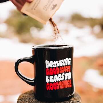 Equator Coffees, Specialty Instant Coffee Equator Blend, Medium Dark Roast, Fresh Roasted, Smooth Chocolate & Nutmeg Flavor Notes, Sustainable, 5 Pack Box…