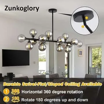 Stylish Zunkoglory Black Sputnik Chandelie