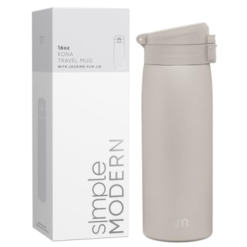 Simple Modern Insulated Thermos Travel Coffee Mug with Snap Flip Lid | Leakproof Reusable Stainless ...
