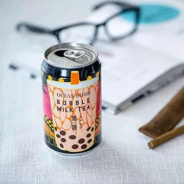 Ocean Bomb Canned Boba Milk Tea with Tapioca Pearls