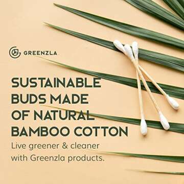 1200 Pack Organic Cotton Swabs Natural Cotton Swabs for Ears Cruelty-Free Cotton Swabs Biodegradable All Natural Chlorine-Free & Hypoallergenic Cotton Swabs Comes with Eco Friendly Cotton Swab Holder