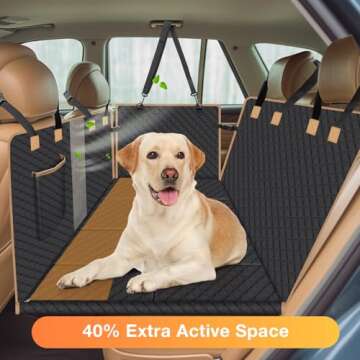 Lekespring Dog Car Seat Cover for Back Seat, Backseat Extender for Dogs Hard Bottom, Car Back Seat E...