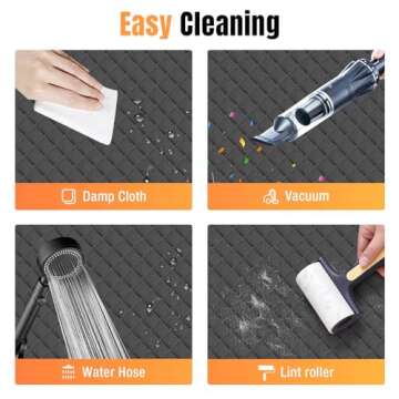 Lekespring Dog Car Seat Cover for Back Seat, Backseat Extender for Dogs Hard Bottom, Car Back Seat Extender for Dogs, Dog Hammock for Cars, Black