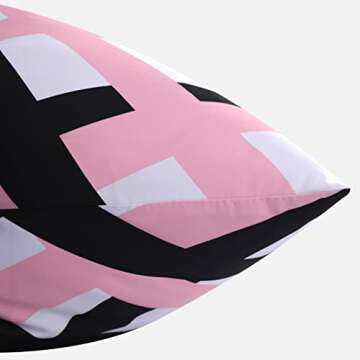 Set of 9 Decorative Throw Pillow Covers 18x18 Two Side Print Geometric Boho Couch Pillows Case for Living Room Bed Car (Pink)