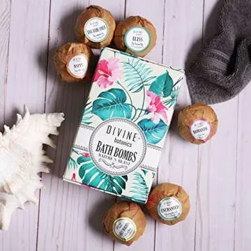 6 XL USA Made Essential Oils Bath Bombs Gift Set - Organic Coconut Oil and Shea Butter - Bath Bombs for Women - Perfect for Bubble & Spa Bath - Christmas Gifts for Women