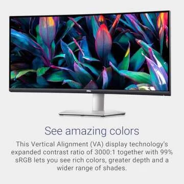 Dell 34-Inch Curved USB-C Monitor with WQHD Display