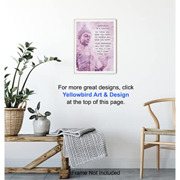 Inspirational Buddhism Happiness Quote - 8x10 Wall Art