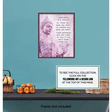Inspirational Buddhism Happiness Quote - 8x10 Wall Art