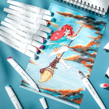 Ohuhu Alcohol Markers: 60 Vibrant Dual-Tip Pens for Artists