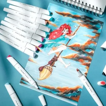 Ohuhu Alcohol Markers: 60 Vibrant Dual-Tip Pens for Artists