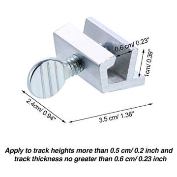 25 Sets Sliding Window Locks Aluminum Metal Security Door Locks Adjustable with Keys for Safety, Sil...