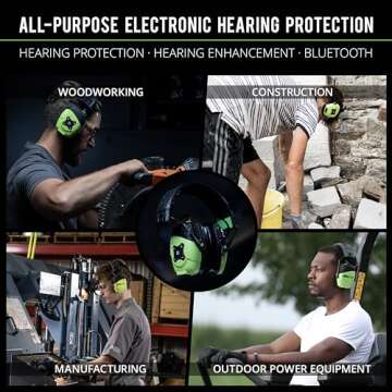 ISOtunes LINK Aware Bluetooth Earmuffs: Updated Audio Passthrough Hearing Protection, Bluetooth 5.0,...