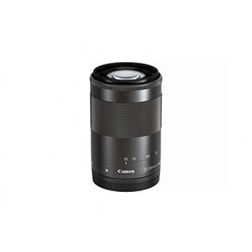 Canon 55-200mm EFM f4.5-6.3 is STM Lens - Black