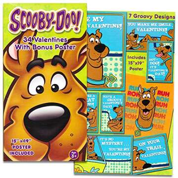 Scooby Doo Valentines Day Cards -- 32 Scooby Doo Valentines with Bonus Poster