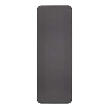 Manduka Begin Yoga Mat – Premium 5mm Thick Yoga Mat with Alignment Stripe, Beginner Fitness Exercise Mat, Suitable for Yoga and Pilates, Support and Stability | Reversible, 68 Inches, Steel Grey Color