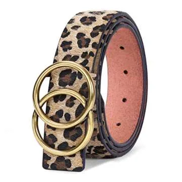 SUOSDEY Women's Trendy Leopard Print Belt for All Styles