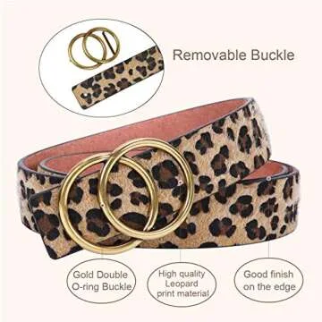 SUOSDEY Women's Trendy Leopard Print Belt for All Styles