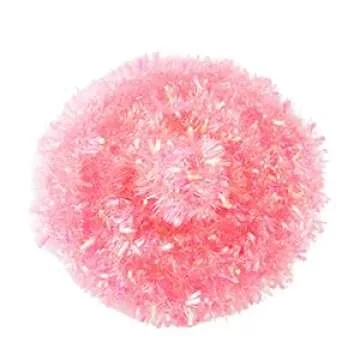 26.2 Ft Tinsel Garland, Pink Iridescent Holiday Metalic Decorations for Birthday, Wedding, Festivities, Halloween, Christmas, Xmas Sparkly Garlands for All-Season Indoor Outdoor Home Party Decor