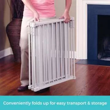 Toddleroo by North States 3 in 1 Metal Superyard 6 Panel Play Yard, Baby Gate, Playpen or Extra Wide Baby Fence, 151" Wide. Wall Mount Kit Included. 10 sq ft play yard (30" tall, Taupe)