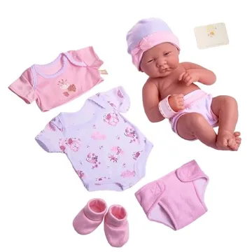 8 piece Layette Baby Doll Gift Set | JC Toys - La Newborn Nursery | 14" Life-Like Doll w/ Accessorie...