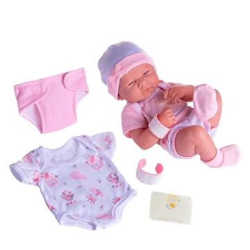 8 Piece Layette Baby Doll Gift Set for Kids Ages 2+