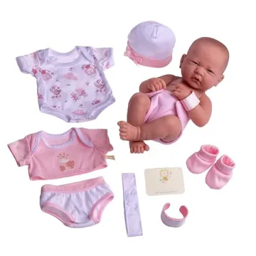 8 Piece Layette Baby Doll Gift Set for Kids Ages 2+
