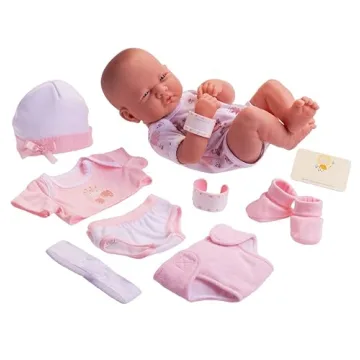 8 Piece Layette Baby Doll Gift Set for Kids Ages 2+