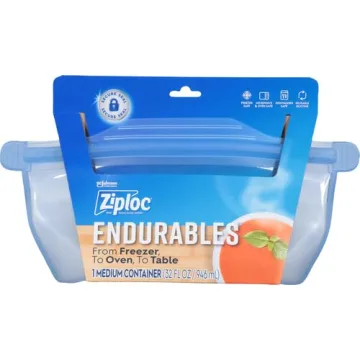 Ziploc Endurables Silicone Food Container Microwave Safe Eco-Friendly