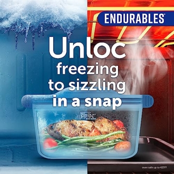 Ziploc Endurables Silicone Food Container Microwave Safe Eco-Friendly