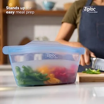 Ziploc Endurables Silicone Food Container Microwave Safe Eco-Friendly