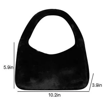 Trendy Fluffy Faux Fur Underarm Bag for Women
