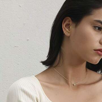 Tiny 14K Gold Hoop Earrings for Women Sterling Silver Hoop Earrings Huggie Mini Hoop Earrings (Hoop-Polish-Gold-Plated)