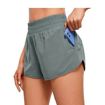 CRZ YOGA High Waisted Running Shorts for Women - 2.5'' Quick Dry Gym Athletic Shorts
