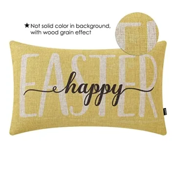 Happy Easter Pillow Covers 12x20 for Farmhouse Decor