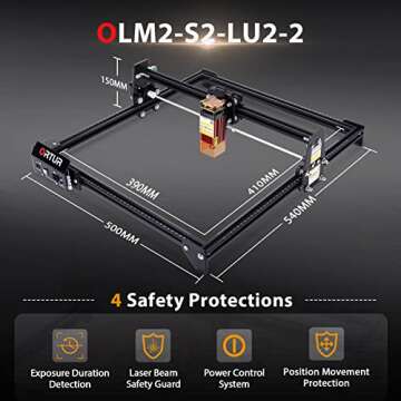 ORTUR Laser Master 2 S2 LU2-2 2100mW Laser Engraver with Eye Protection